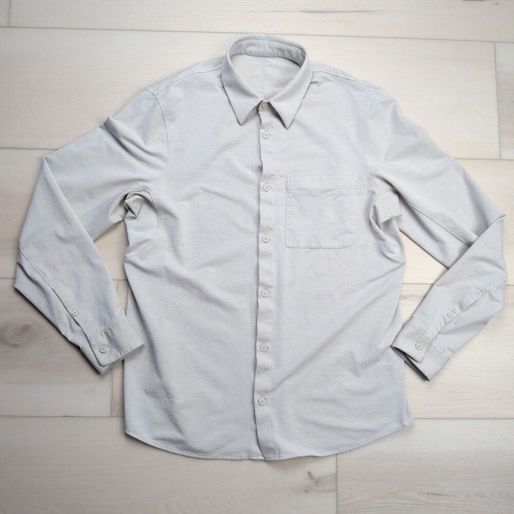 lululemon athletica Light Gray Casual Button Down Shirt